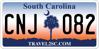 SC license plate CNJ082