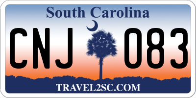 SC license plate CNJ083