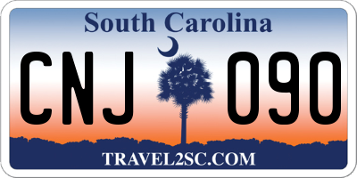 SC license plate CNJ090