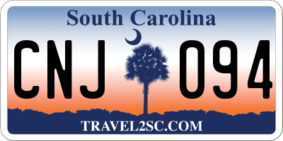 SC license plate CNJ094