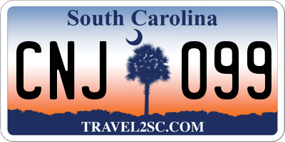 SC license plate CNJ099