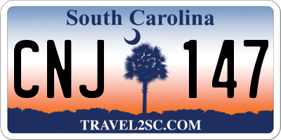 SC license plate CNJ147