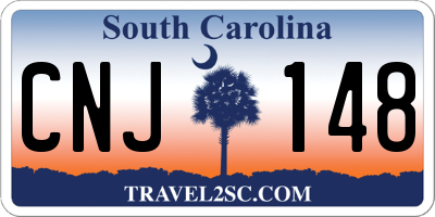 SC license plate CNJ148