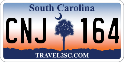 SC license plate CNJ164