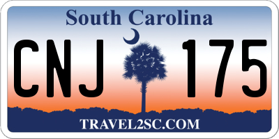 SC license plate CNJ175