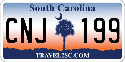SC license plate CNJ199