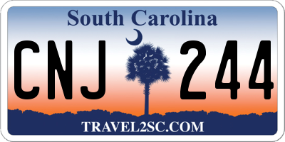 SC license plate CNJ244
