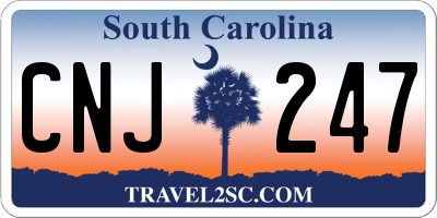 SC license plate CNJ247