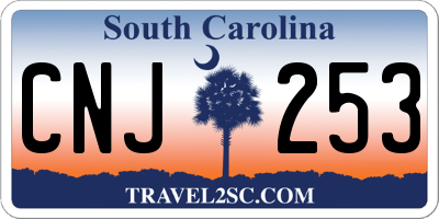 SC license plate CNJ253