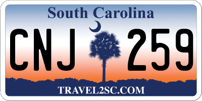 SC license plate CNJ259
