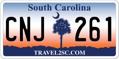 SC license plate CNJ261