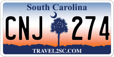 SC license plate CNJ274