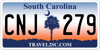 SC license plate CNJ279