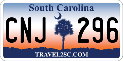 SC license plate CNJ296