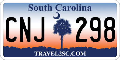 SC license plate CNJ298