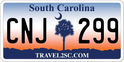 SC license plate CNJ299
