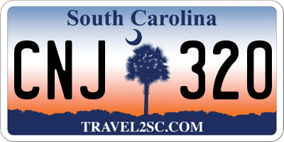 SC license plate CNJ320