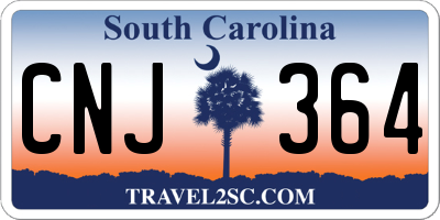 SC license plate CNJ364