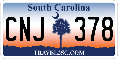 SC license plate CNJ378