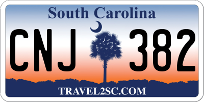 SC license plate CNJ382