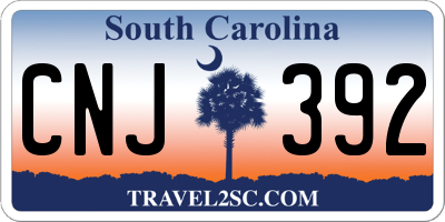 SC license plate CNJ392
