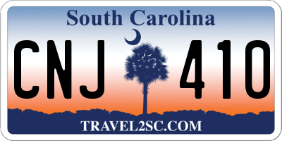 SC license plate CNJ410