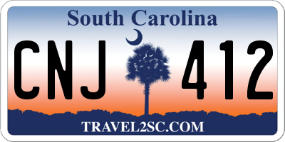 SC license plate CNJ412