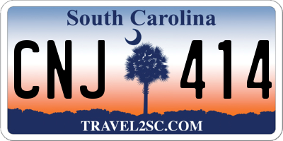 SC license plate CNJ414