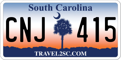 SC license plate CNJ415