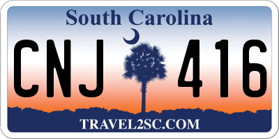 SC license plate CNJ416