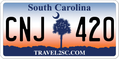 SC license plate CNJ420