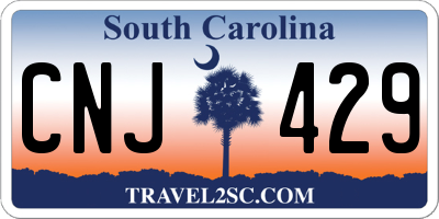SC license plate CNJ429