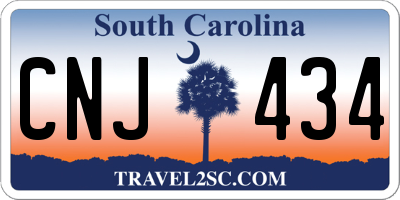 SC license plate CNJ434