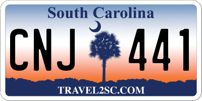 SC license plate CNJ441