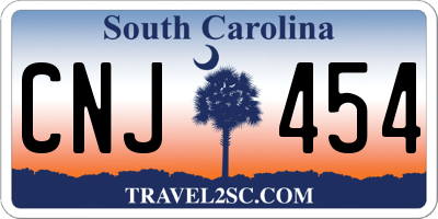 SC license plate CNJ454