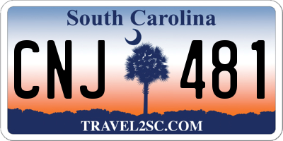 SC license plate CNJ481