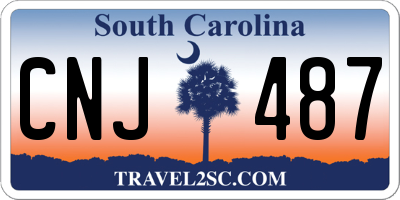 SC license plate CNJ487