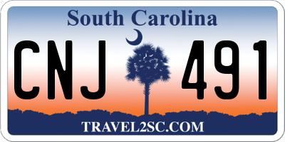 SC license plate CNJ491