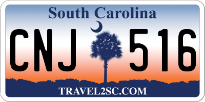 SC license plate CNJ516