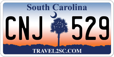 SC license plate CNJ529