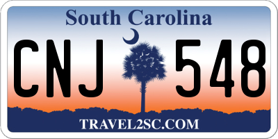 SC license plate CNJ548