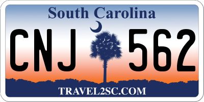 SC license plate CNJ562