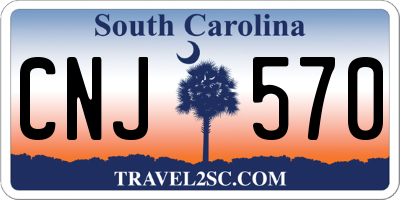 SC license plate CNJ570