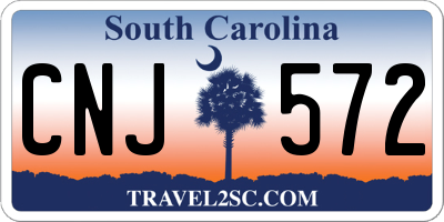 SC license plate CNJ572