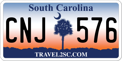 SC license plate CNJ576