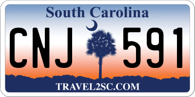 SC license plate CNJ591
