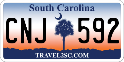 SC license plate CNJ592