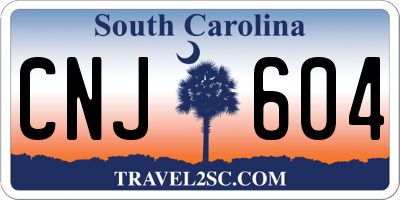 SC license plate CNJ604