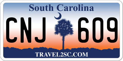 SC license plate CNJ609