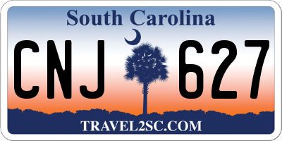 SC license plate CNJ627